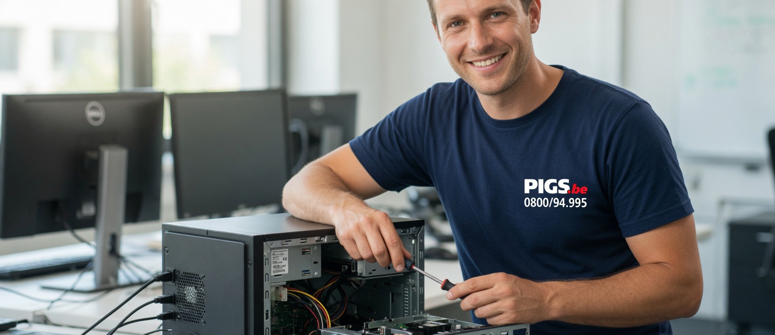 Technicien performant de PIGS Informatique intervenant sur un service informatique en entreprise