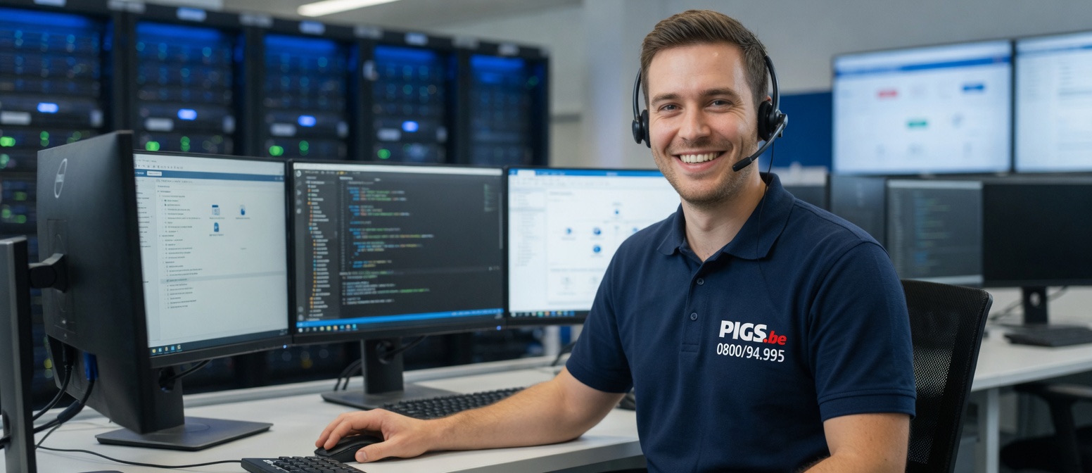 Technicien PIGS Informatique assurant la gestion et le dépannage d'un poste informatique à distance via AnyDesk