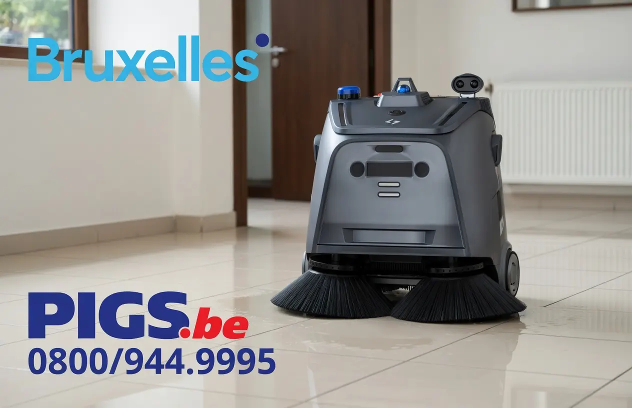 Robot autolaveuse Rob-IA K40 Gausium pour grandes surfaces commerciales et bureaux à Bruxelles
