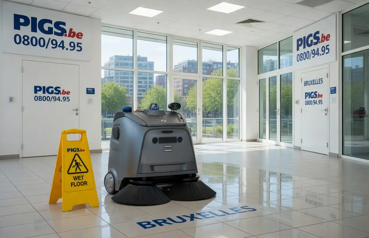 Robot nettoyeur professionnel pour bureaux et hôtels à Bruxelles