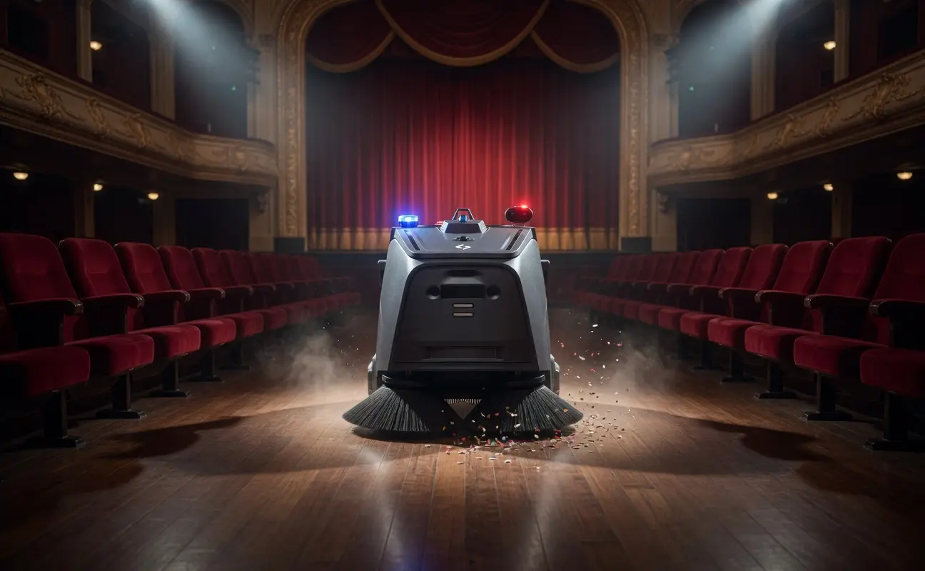 Robot Beetle Gausium en salle de spectacle
