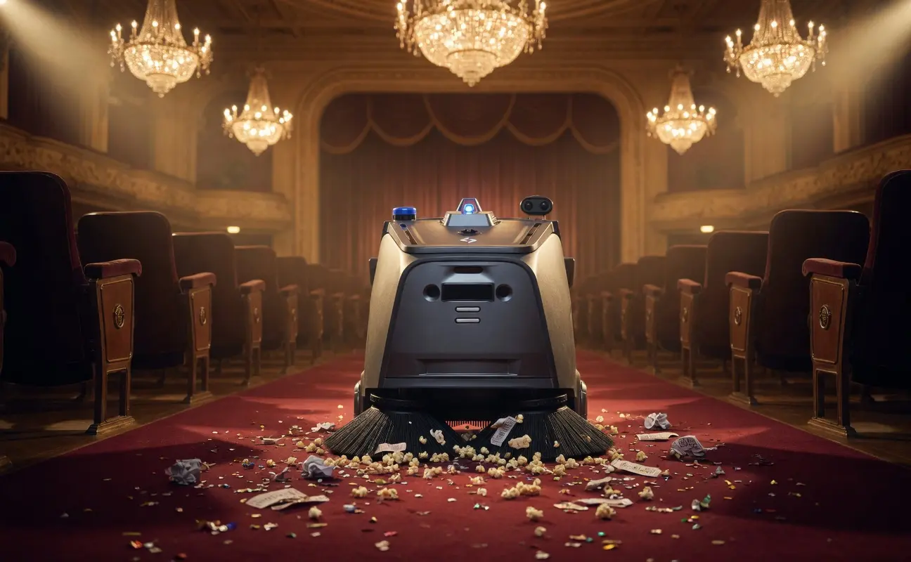 Robot Beetle Gausium dans une salle de spectacle