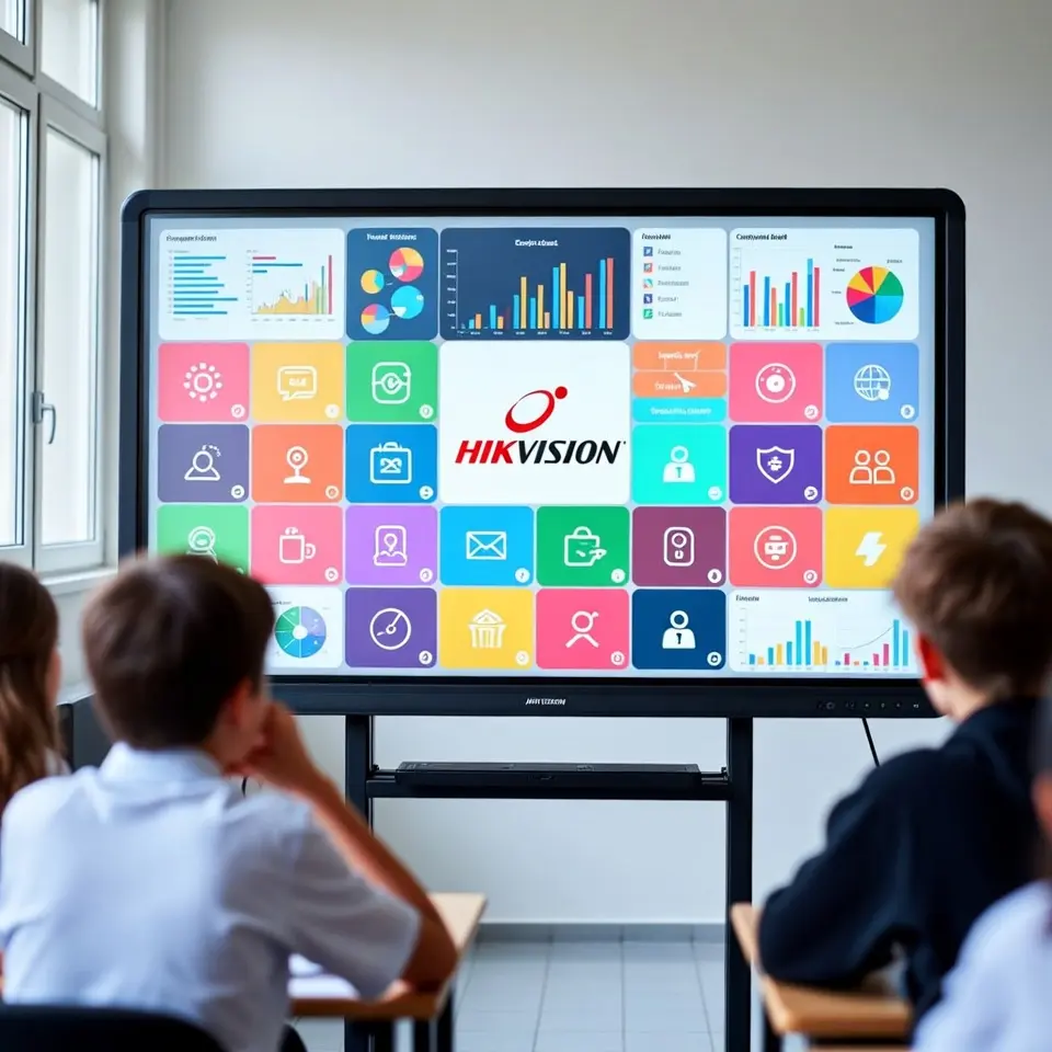 Salle de classe équipée d'un écran interactif tactile 4K Hikvision