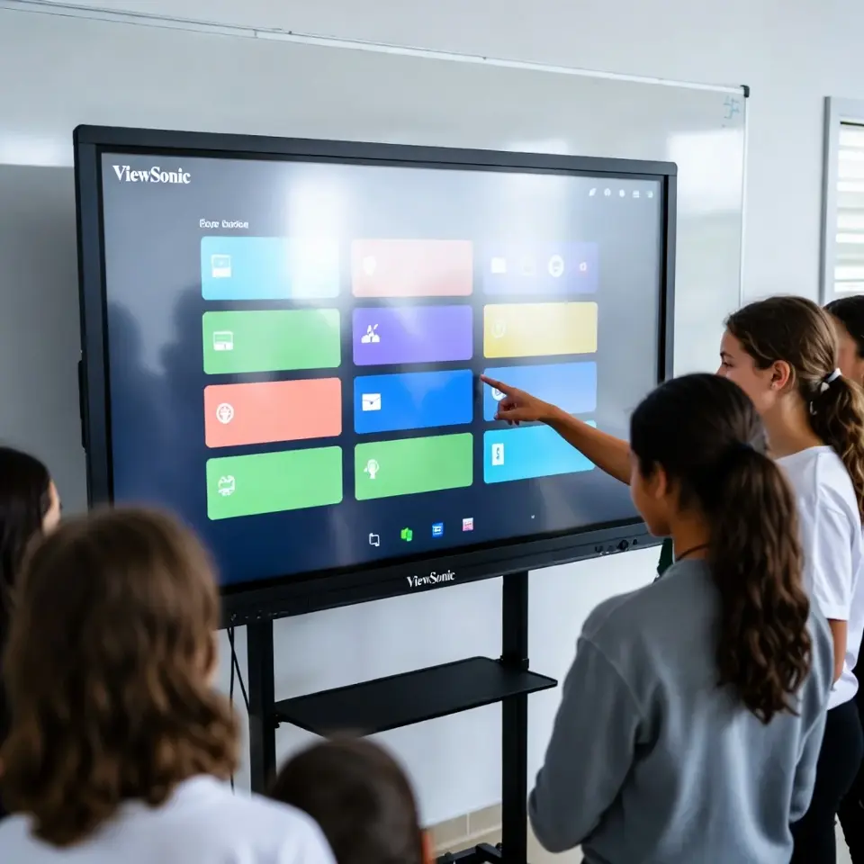 Écran interactif ViewSonic ViewBoard installé en école secondaire
