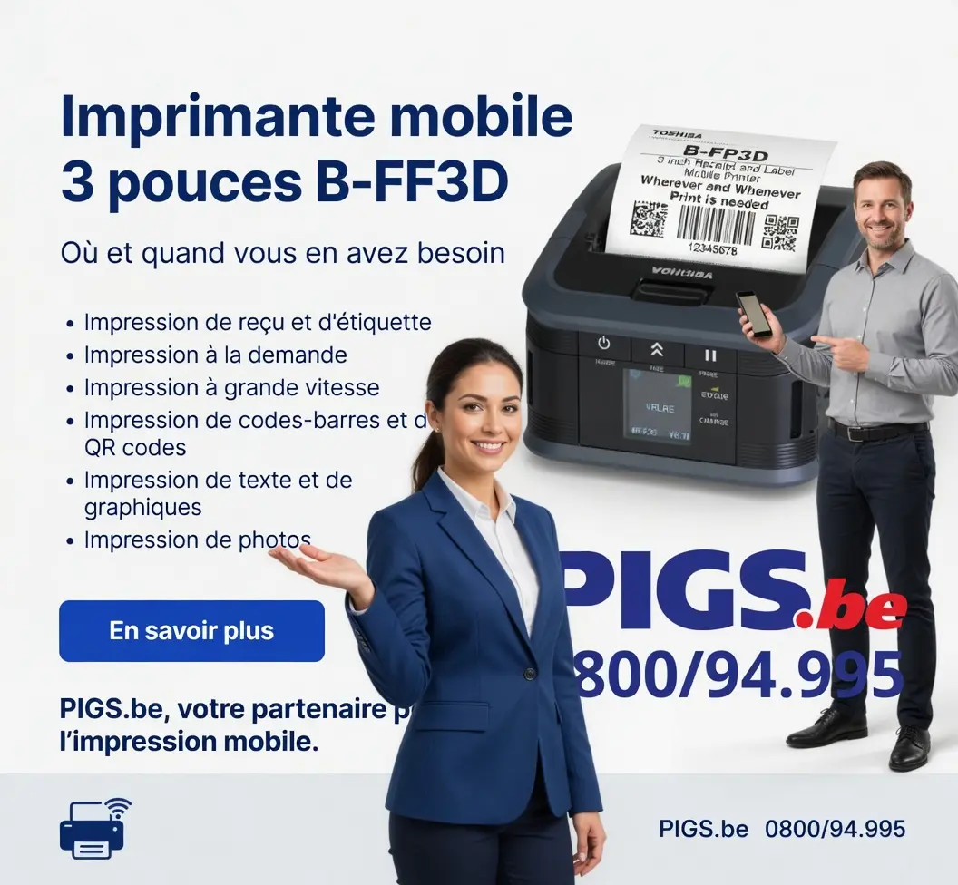 Toshiba B-FP2D — vue de profil ergonomique