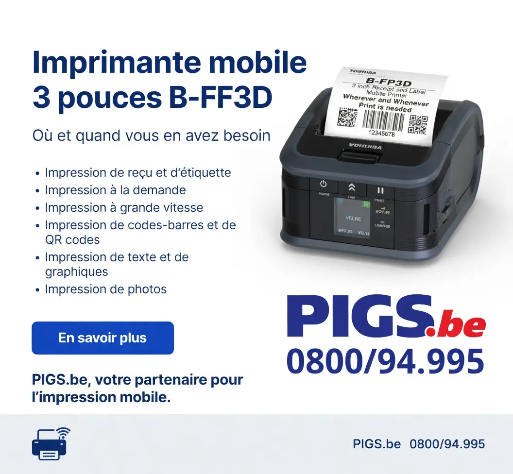 Toshiba B-FP2D — chargement rouleau d'étiquettes