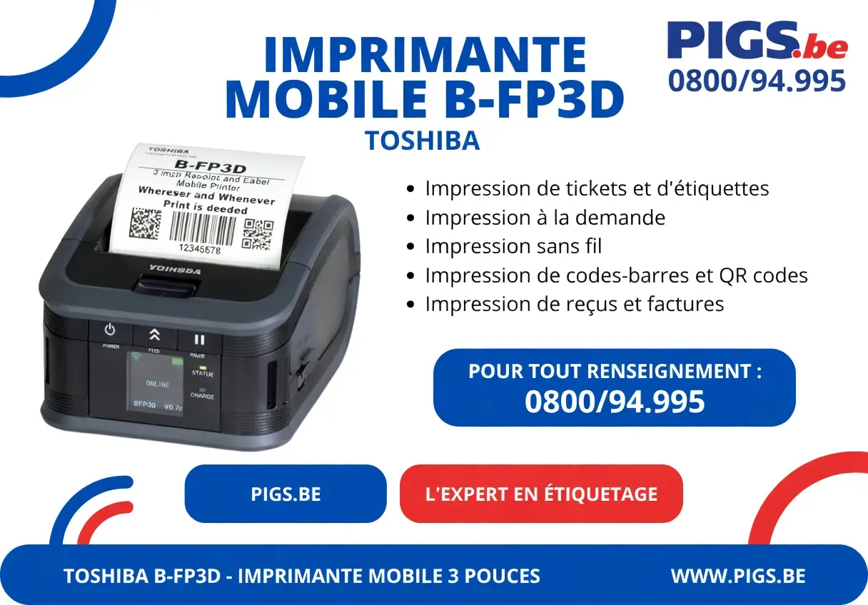Toshiba B-FP3D — vue d'usage en main