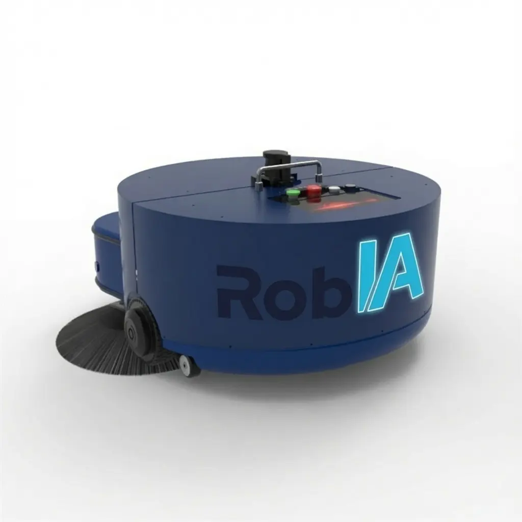 Robot balayeur Rob-IA RE45 en situation de nettoyage