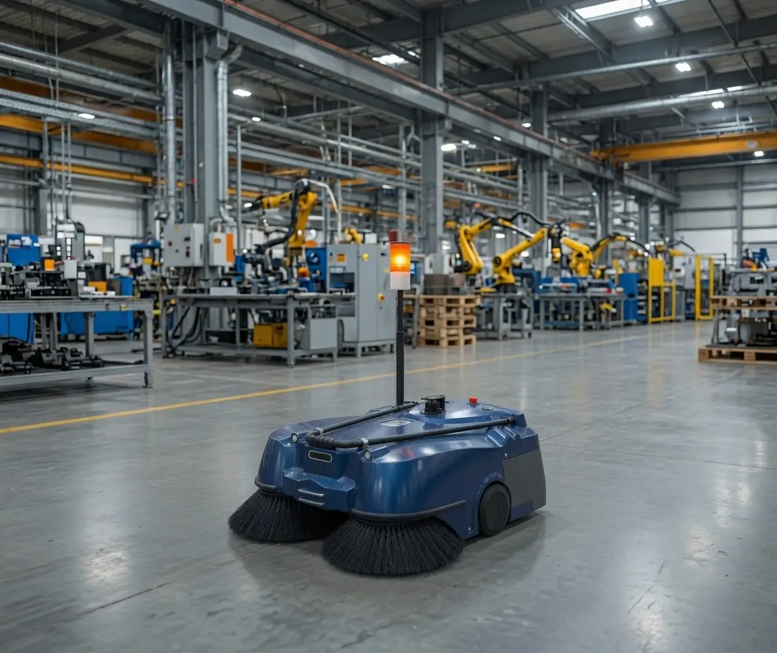 Robot balayeur GB45 Rob-IA en usine