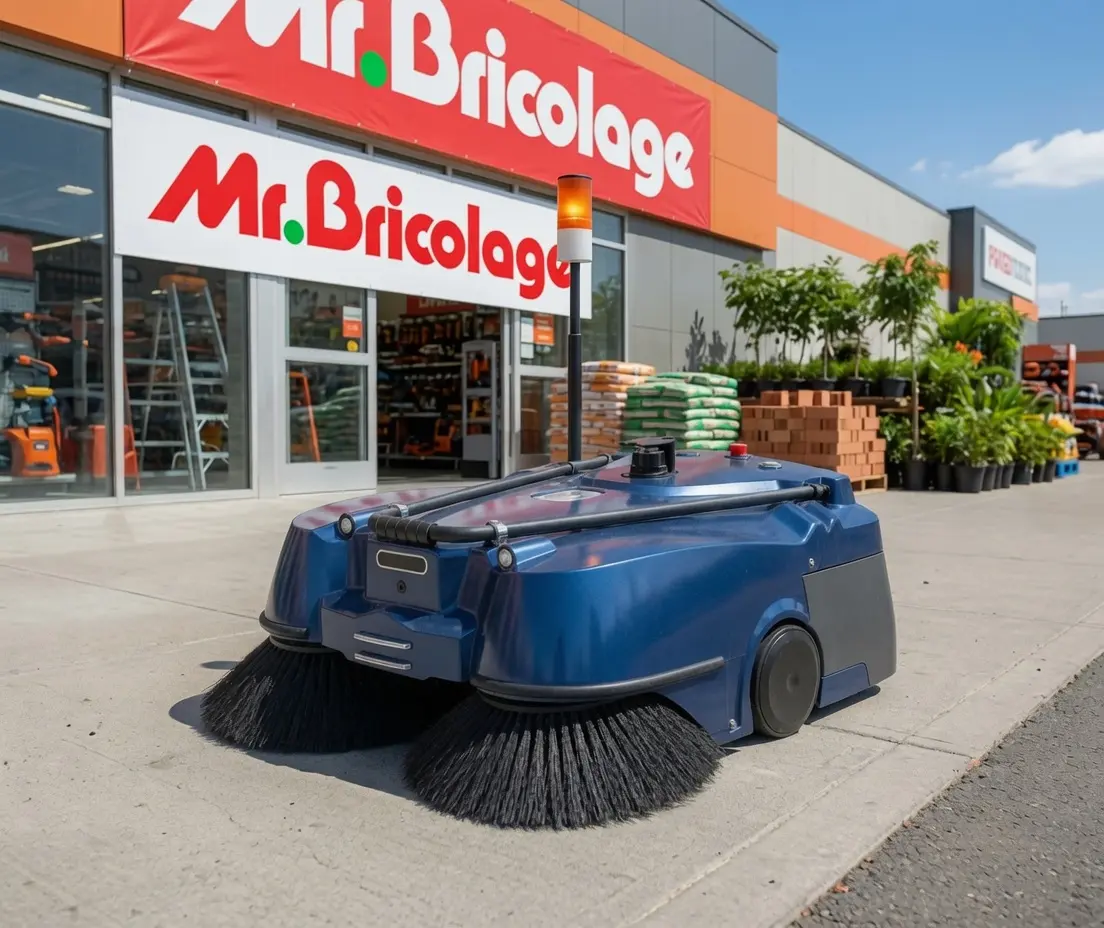 Robot balayeur GB45 Rob-IA en magasin de bricolage