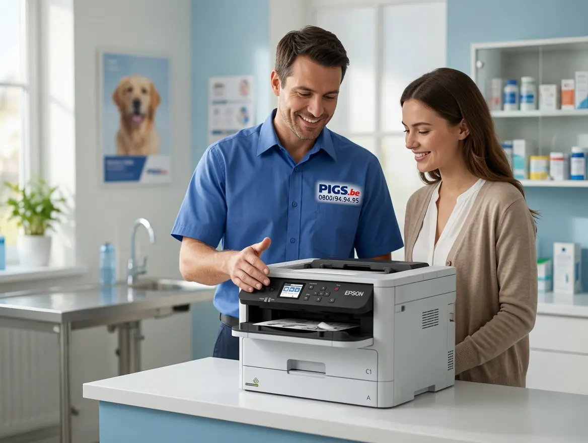 Epson WF-M5298DW dans un cabinet vétérinaire
