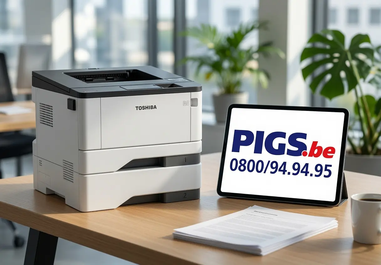 Toshiba e-STUDIO 409P posée sur un bureau professionnel