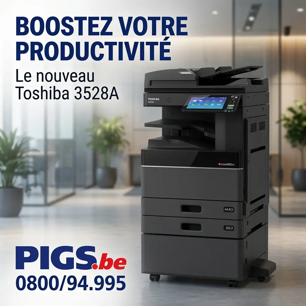 Toshiba e-STUDIO 3528A avec finisseur d'agrafage, configuration complète