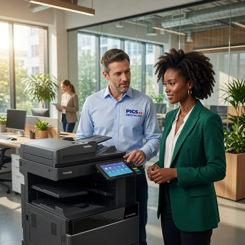 Toshiba e-STUDIO 3528A avec finisseur d'agrafage à cheval, configuration bureautique
