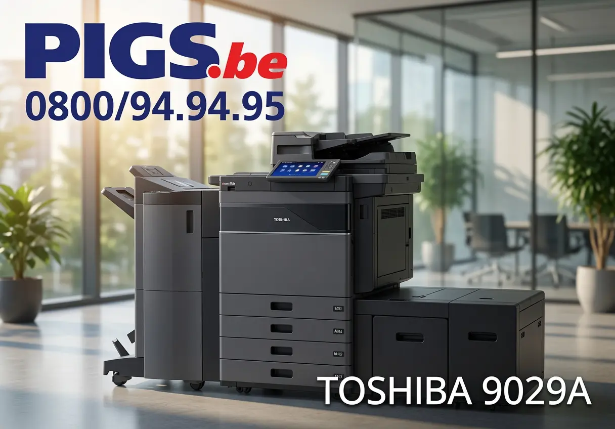 Toshiba e-STUDIO 9029A — détail du chargeur de documents recto/verso et de l'écran tactile 10,1 pouces