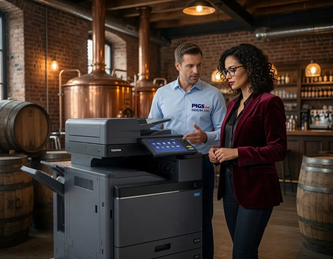 Toshiba e-STUDIO 9029A — détail des magasins papier et du panneau de commande, configuration haut volume