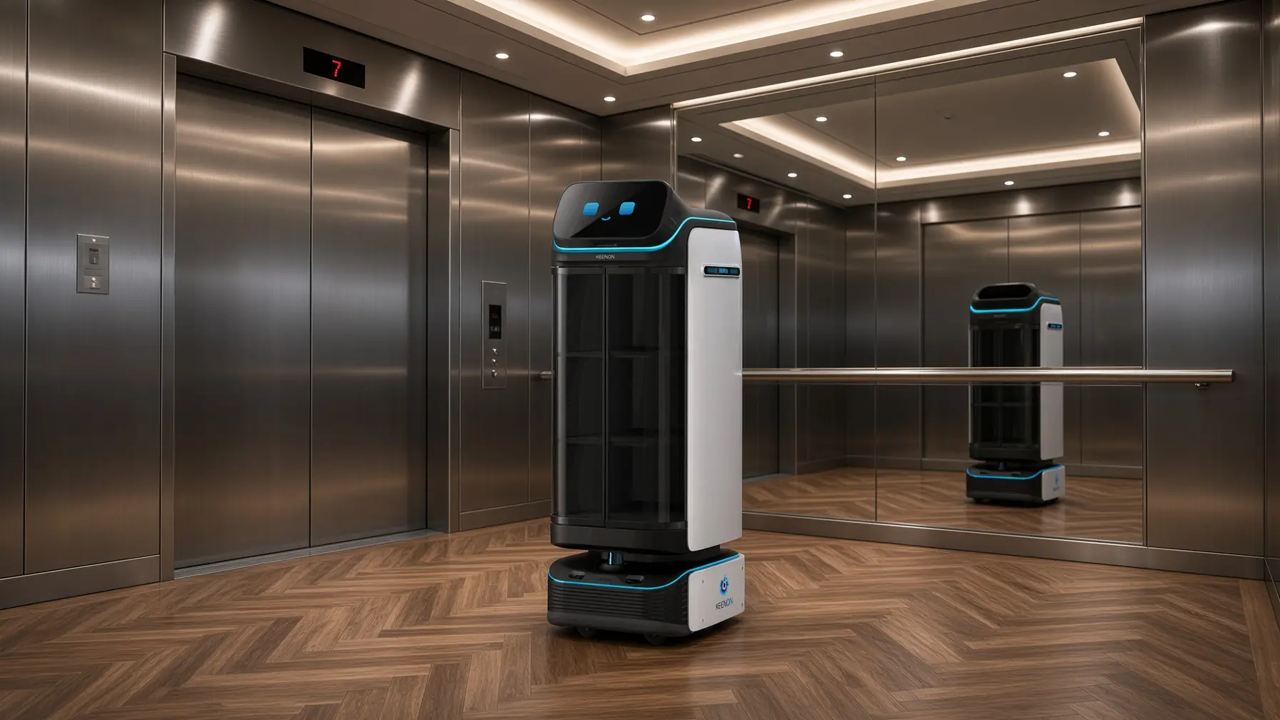 Robot transporteur Keenon T3 de Rob-IA, vue d'ambiance