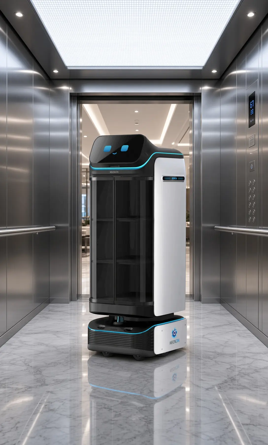 Robot transporteur Keenon T3 de Rob-IA distribué par PIGS Informatique