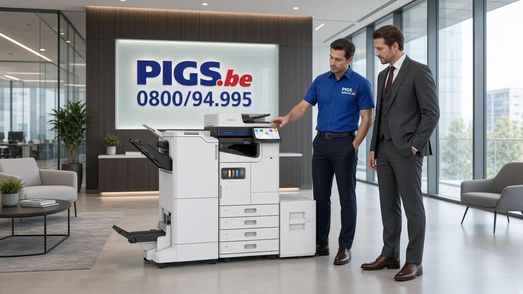 Copieur Epson AM-C5000 en situation dans un bureau