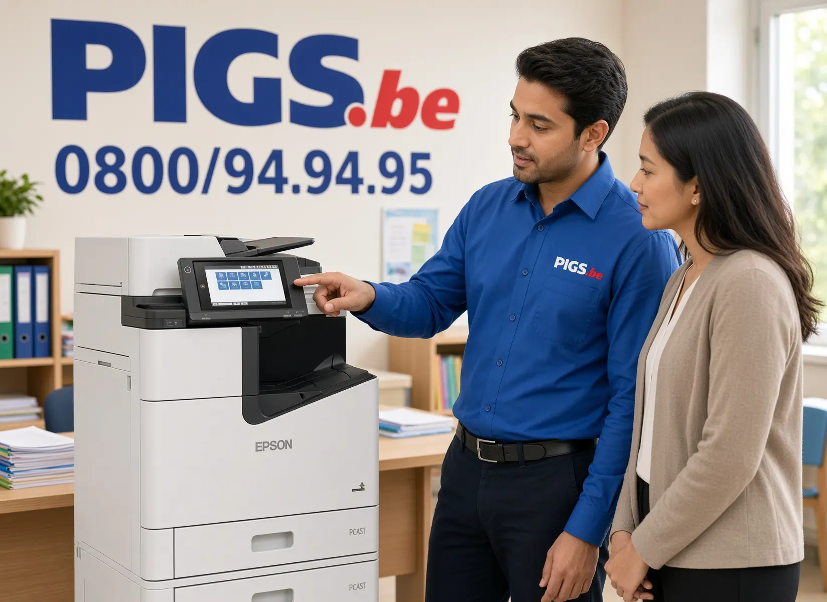 Epson WF-M21000 vue de trois quarts