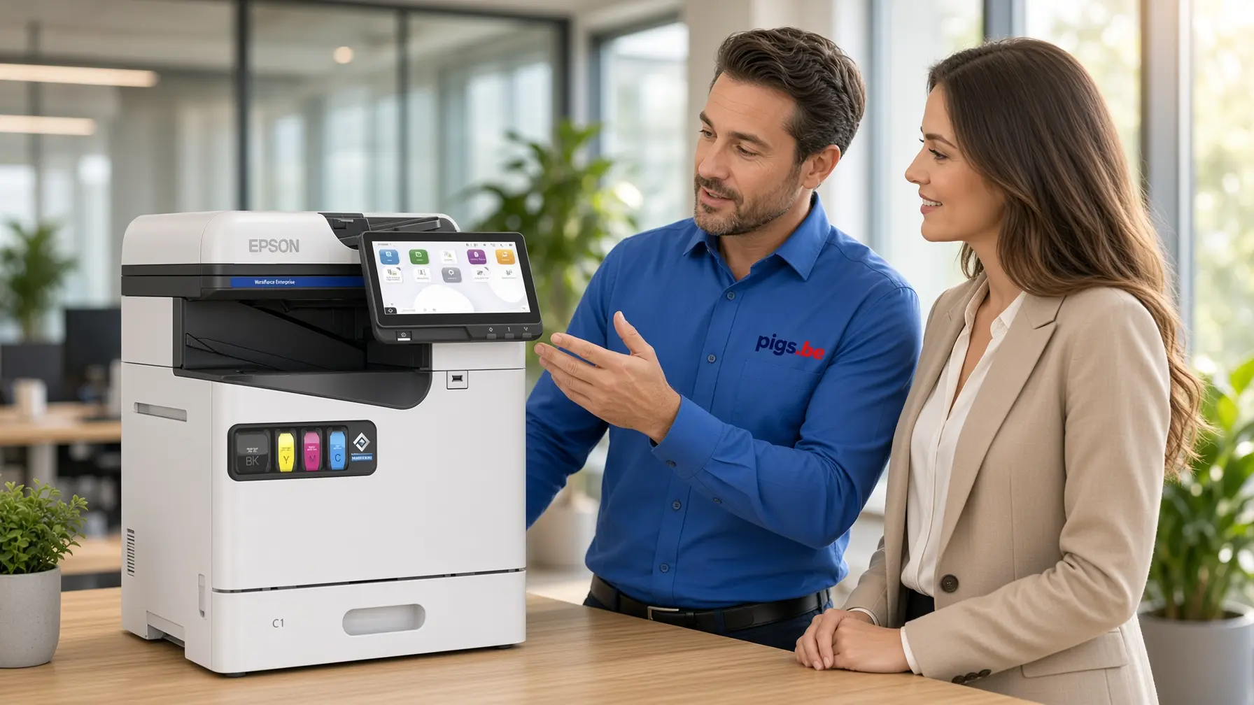 Copieur Epson AM-C550 avec son écran tactile de 25,7 cm