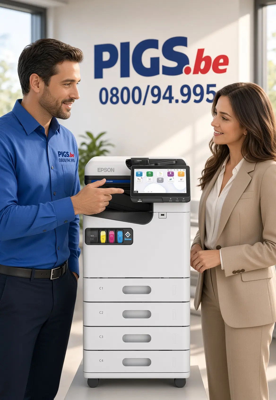 Imprimante jet d'encre professionnelle Epson AM-C550 en situation