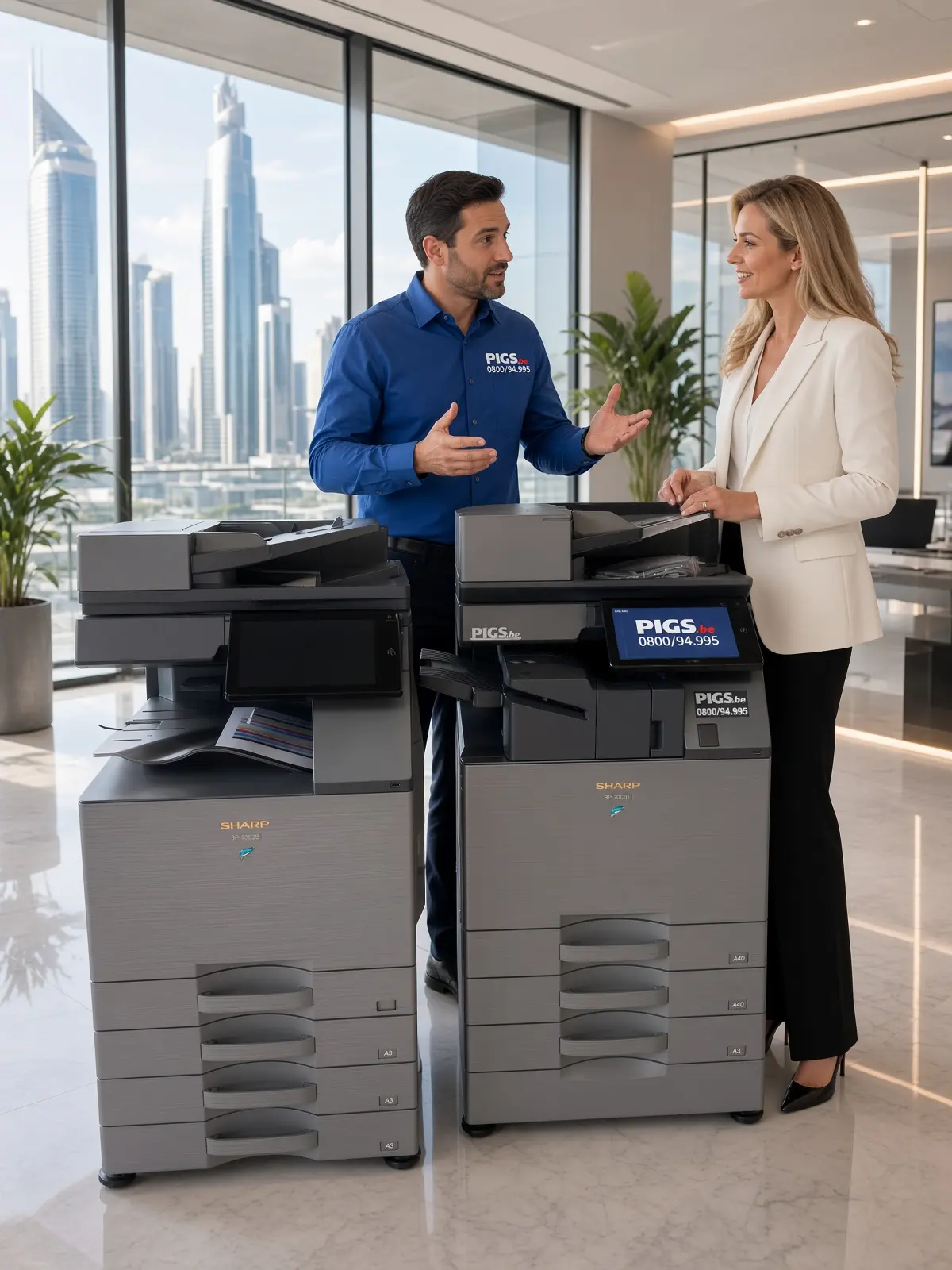 Copieur multifonction Sharp de la gamme BP au showroom PIGS Informatique