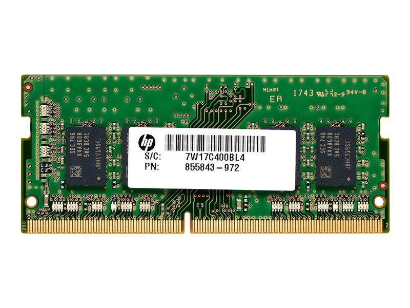 mémoire HP - DDR4 - 8 Go - SO DIMM 260 broches - 2666 MHz / PC4-21300 - 1.2 V - mémoire sans tampon - non ECC - pour Wor
