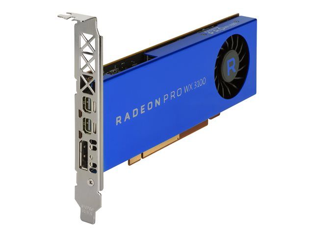 mémoire AMD Radeon Pro WX 3100 - Carte graphique - Radeon Pro WX 3100 - 4 Go GDDR5 profil bas - 2 x Mini DisplayPort