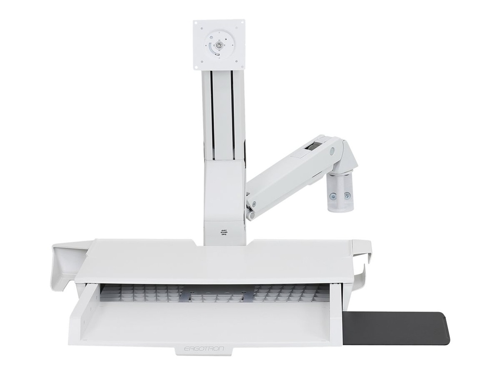 Ergotron kit de montage - pour écran LCD/clavier/souris/processeur - bras combiné assis-debout avec surface de travail - blanc