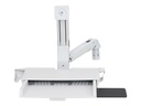 Ergotron kit de montage - pour écran LCD/clavier/souris/processeur - bras combiné assis-debout avec surface de travail - blanc