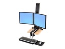Ergotron WorkFit-S - adaptateur en bureau debout - rectangulaire - noir