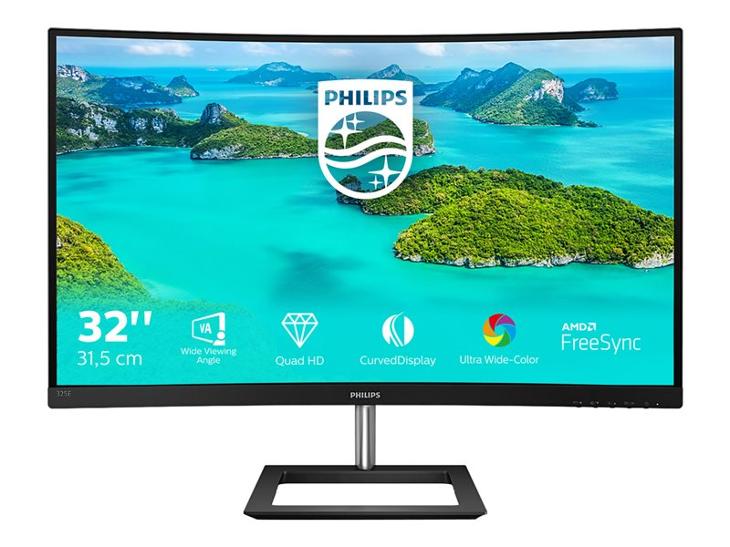 écran Philips E-line 325E1C - Écran LED - incurvé - 32" (31.5" visualisable) - 2560 x 1440 QHD @ 75 Hz - VA - 250 cd/m² 