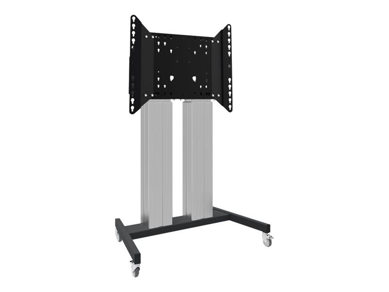 Ascenseur / chariot sur roues pour écrans tactiles XL jusqu'à 160 kg, avec couvercle de protection verrouillable (VESA 8