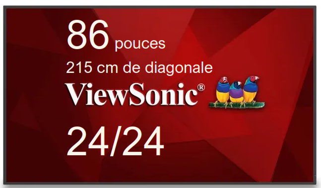 ViewSonic CDE8630 24/24 - 215 cm de diagonale 86", écran LCD rétro-éclairé par LED - signalisation numérique et conférence