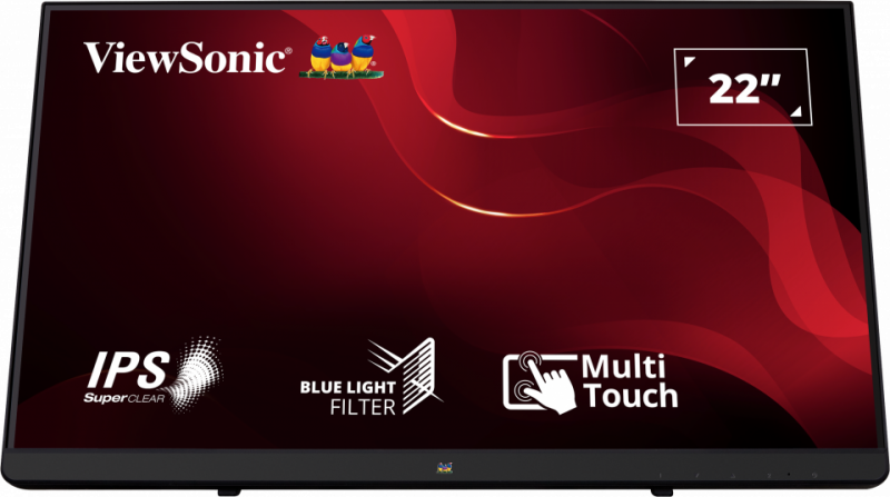 ViewSonic TD2230 – Écran tactile LED 22 pouces Full HD 200 nits, 5 ms, avec 2 haut-parleurs 3 W tactile capacitif