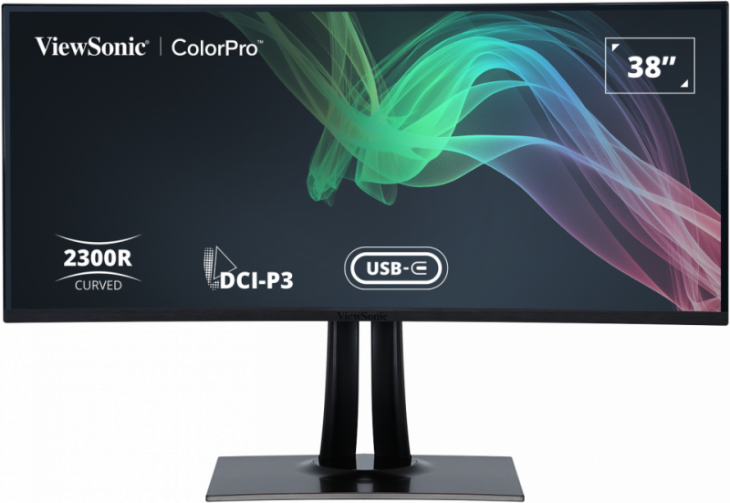 ViewSonic VP3881a – Moniteur LED 38 pouces WQHD incurvé 21:9 300 nits, temps de réponse 5 ms, 100 % sRGB
