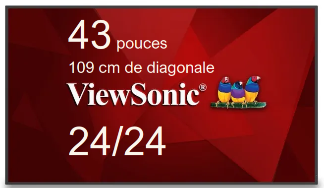 ViewSonic CDE4330 - Classe de diagonale 43" écran LCD rétro-éclairé par LED - signalisation numérique - 4K UHD (2160p) 24/24 7/7