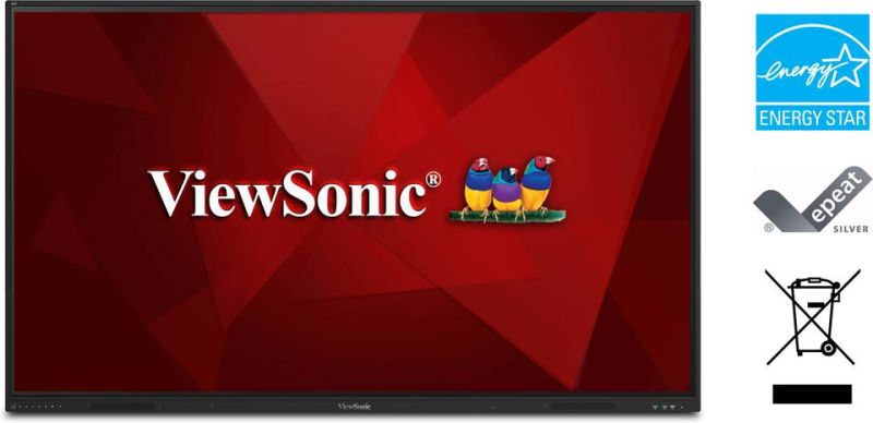 ViewSonic ViewBoard IFP75G1 – Écran tactile ViewBoard série G 75 pouces UHD, sans Android, IR 450 nits, 2 x 15 W, USB-C (65 watts)