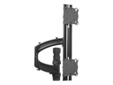 Chief Kontour 1x2 Vertical Depth-Adjustable Dual Monitor Wall Mount - For Displays up to 24" - Black kit de montage - pour 2 écrans LCD - noir - Conformité TAA