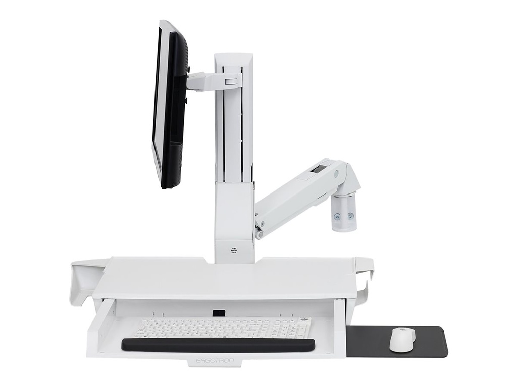 Ergotron Sit-Stand Combo Arm kit de montage - Technologie de force constante - pour écran LCD/clavier/souris/lecteur de codes à barres - blanc