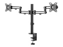 Bras de bureau – Startech Desk Mount Dual Monitor Arm, Desk Clamp VESA Compatible Monitor Mount for up to 32 inch Displays, Ergonomic Articulating Monitor Arm, Height Adjustable/Tilt/Swivel/Rotating