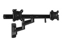 Fixation murale – Startech Wall Mount Dual Monitor Arm, Articulating Ergonomic VESA Wall Mount for 2x 24" Displays, Synchronized Adjustable Crossbar, Tilt/Swivel/Rotate, Double Screen Mount Bracket