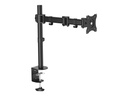 Bras de bureau – Startech Desk Mount Monitor Arm for up to 34" VESA Compatible Displays, Articulating Pole Mount with Single Monitor Arm, Ergonomic Height Adjustable, Desk Clamp or Grommet, Black