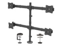 Bras de bureau – Startech Desk Mount Quad Monitor Arm, Ergonomic VESA 4 Monitor Mount 2x2 up to 27", Articulating & Height Adjustable Pole Mount, Tilt/Swivel/Rotate LCD/LED Screen, Clamp/Grommet