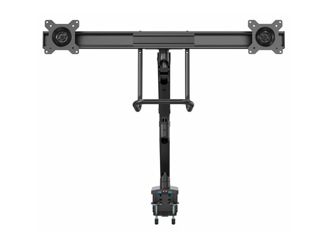 Bras de bureau – Startech Desk Mount Dual Monitor Arm with USB & Audio, Slim Full Motion Adjustable Dual Monitor VESA Mount for 32" Displays (8kg/screen), Ergonomic Articulating, Desk Clamp or Grommet