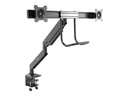 Bras de bureau – Startech Desk Mount Dual Monitor Arm, Ergonomic Dual Monitor VESA Mount for 32" 17.6lbs (8kg) Displays, Crossbar Handle for Synchronized Full Motion, Height Adjustable, C-Clamp/Grommet