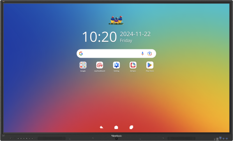 ViewSonic ViewBoard IFP6535-1-1C – Écran tactile ViewBoard série 35 65" UHD, Android 16 EDLA, IR 450 nits, 2x20W, 2x USB-C 8/128GB