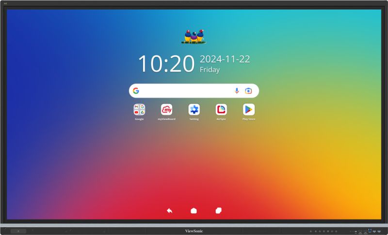 ViewSonic ViewBoard IFP7551 – Écran tactile ViewBoard série 51 75 pouces UHD, Android 14 certifié EDLA, IR 450 nits