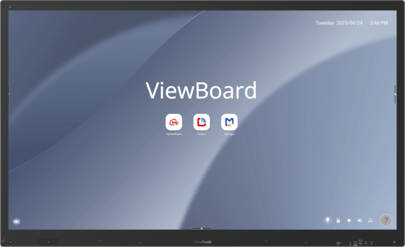 ViewSonic ViewBoard IFP6563-1C – Écran tactile ViewBoard série 63 65 pouces UHD, Android 15.0, PCAP 500 nits, USB-C, DP